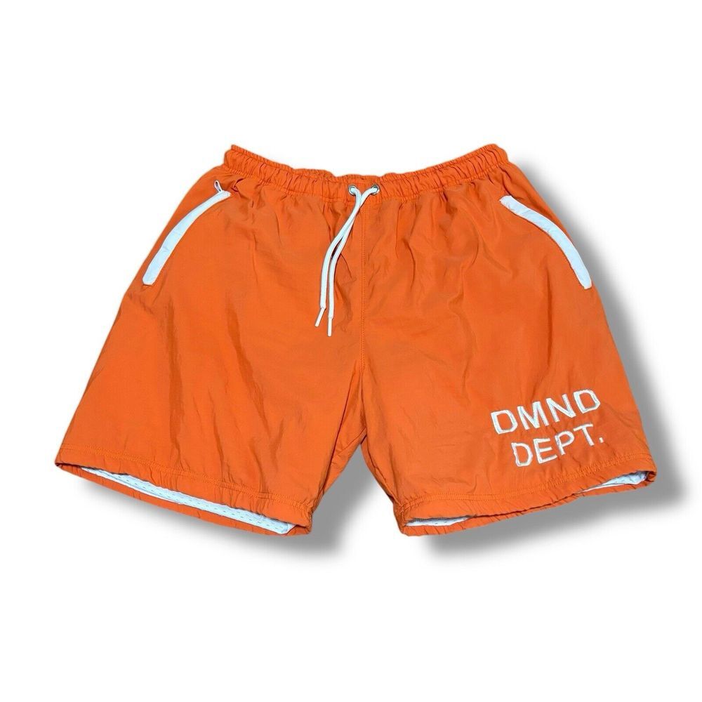 Black Diamond Men's Orange Athletic Shorts with White Trim